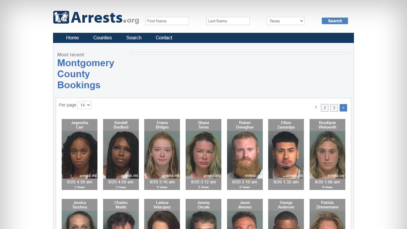 Montgomery County Arrests and Inmate Search